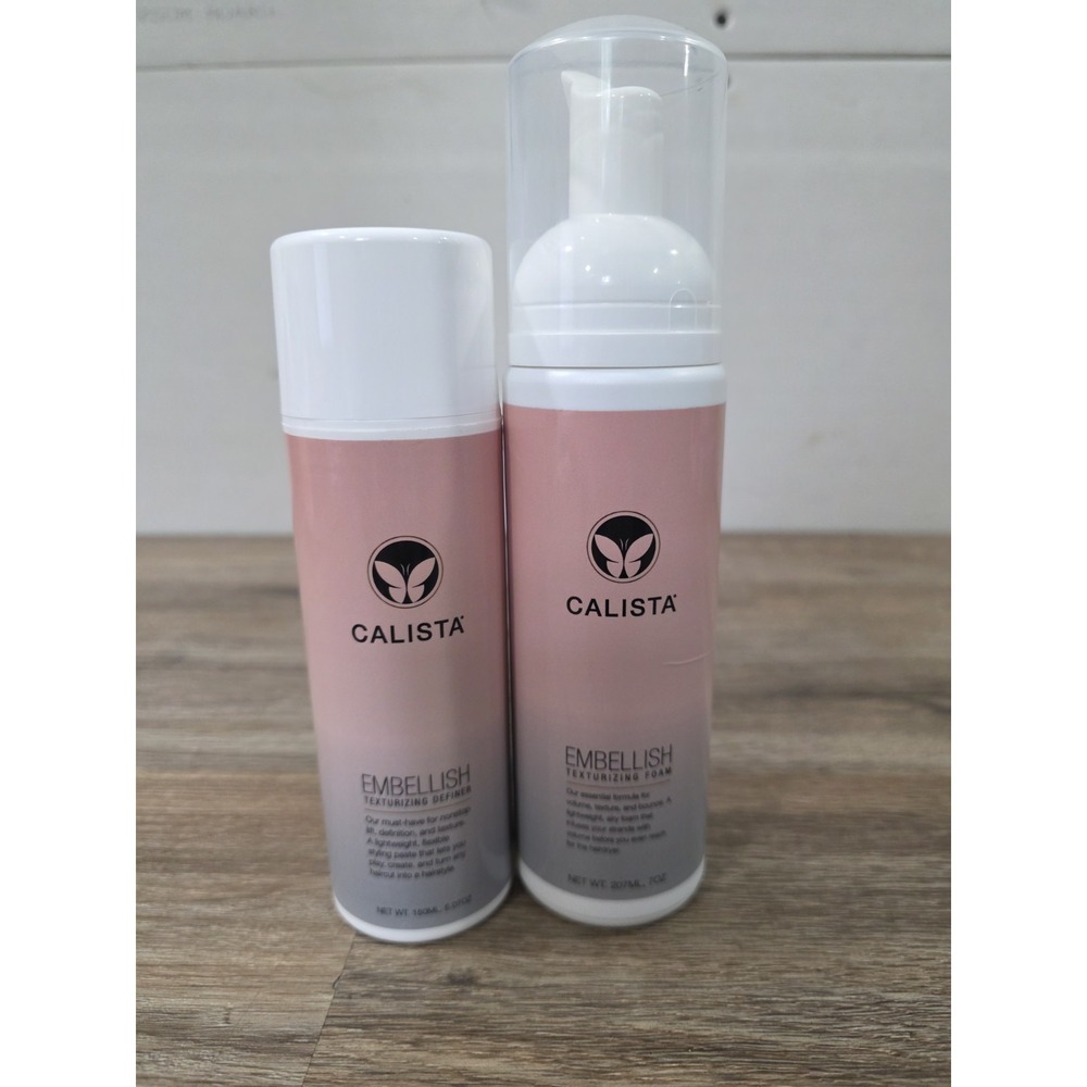 2X Calista Embellish Hair Texturizing Definer 5.07 oz & Texturizing Foam 7 Oz